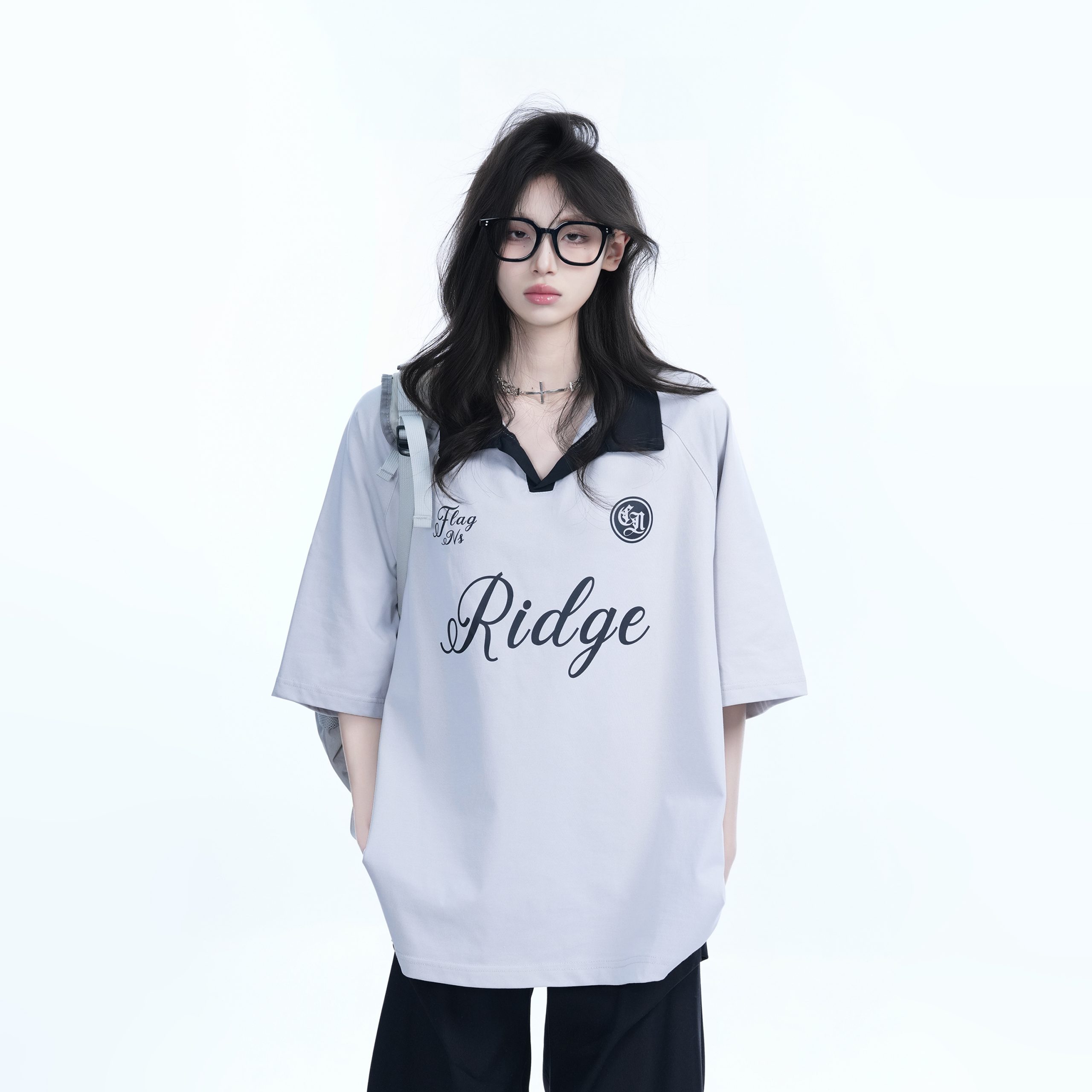 American Retro Oversized Short Sleeve T-Shirt for Women - Trendy Loose Fit with 'Sit and Eat Until the Mountains are Empty' Design American Retro Oversized Short Sleeve T-Shirt for Women - Trendy Loose Fit with 'Sit and Eat Until the Mountains are Empty' Design