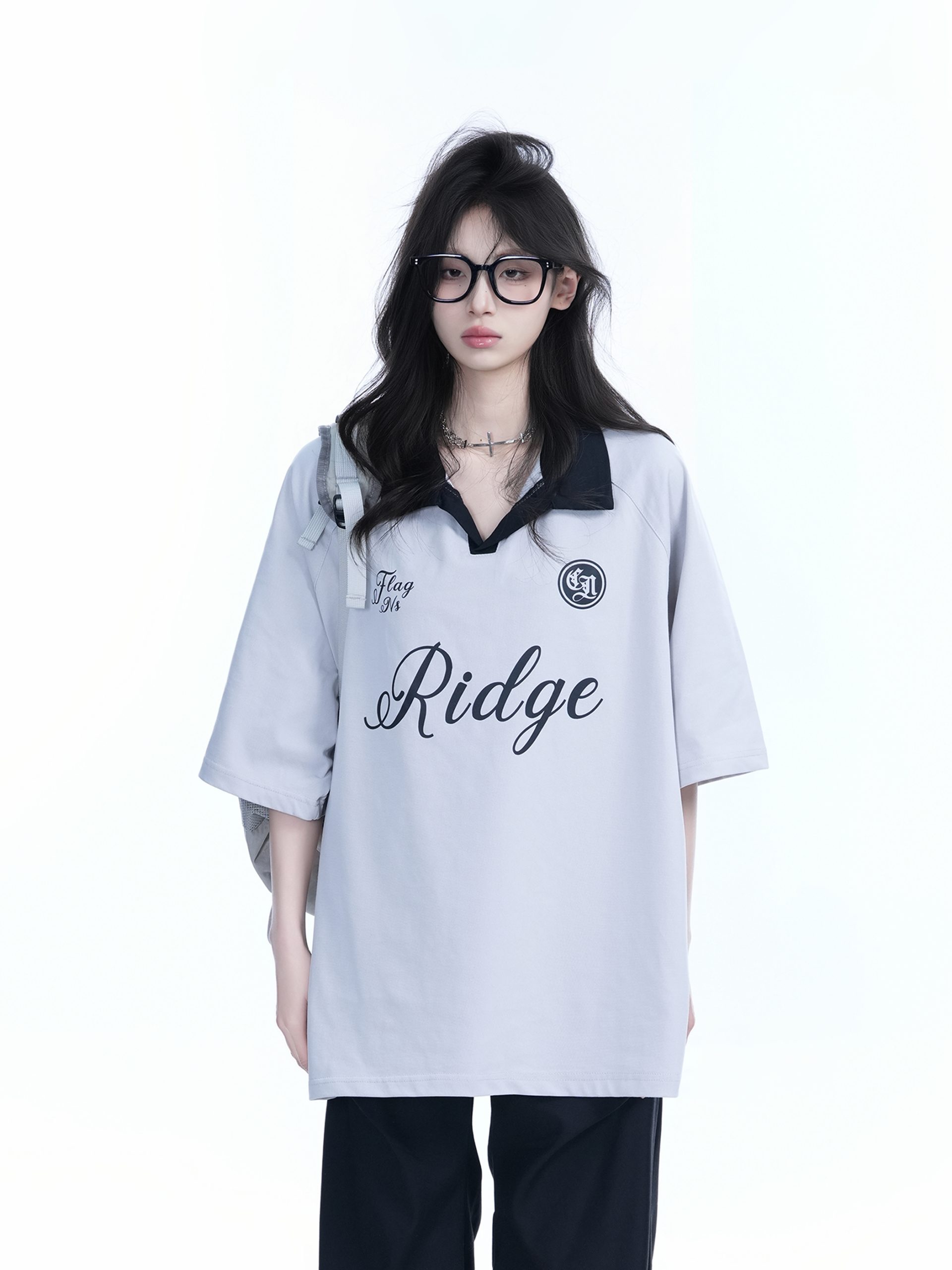 American Retro Oversized Short Sleeve T-Shirt for Women - Trendy Loose Fit with 'Sit and Eat Until the Mountains are Empty' Design American Retro Oversized Short Sleeve T-Shirt for Women - Trendy Loose Fit with 'Sit and Eat Until the Mountains are Empty' Design