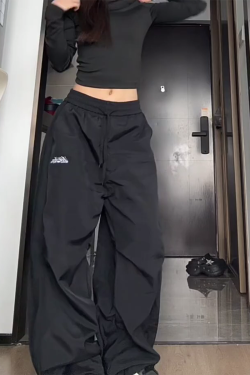 American Retro Pleated Wide-Leg Work Pants for Women - Casual Loose Drape Summer Style