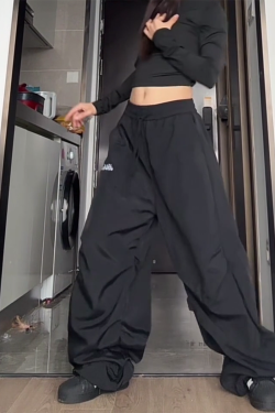 American Retro Pleated Wide-Leg Work Pants for Women - Casual Loose Drape Summer Style