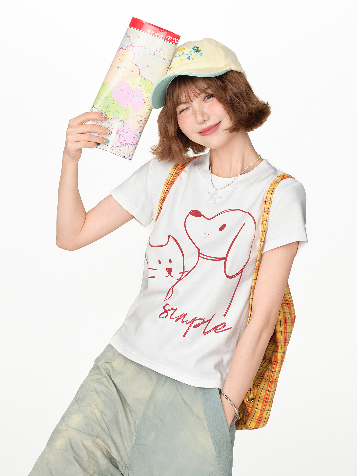 American Retro Printed Basic Round Neck Short Sleeve T-Shirt for Women - Casual Slim Fit Summer Top, Y2K Inspired Fashion American Retro Printed Basic Round Neck Short Sleeve T-Shirt for Women - Casual Slim Fit Summer Top, Y2K Inspired Fashion