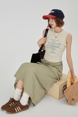 American Retro Printed Camisole for Women - Summer Spicy Short Top with Girly Vibe - Y2K Style