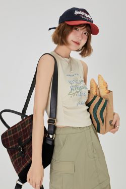 American Retro Printed Camisole for Women - Summer Spicy Short Top with Girly Vibe - Y2K Style