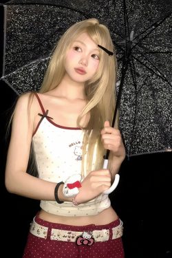 American Retro Spicy Girl Summer Hello Kitty Color-Blocking Slim-Fit Tank Top - Trendy 90s Y2K Style for Fashion Lovers