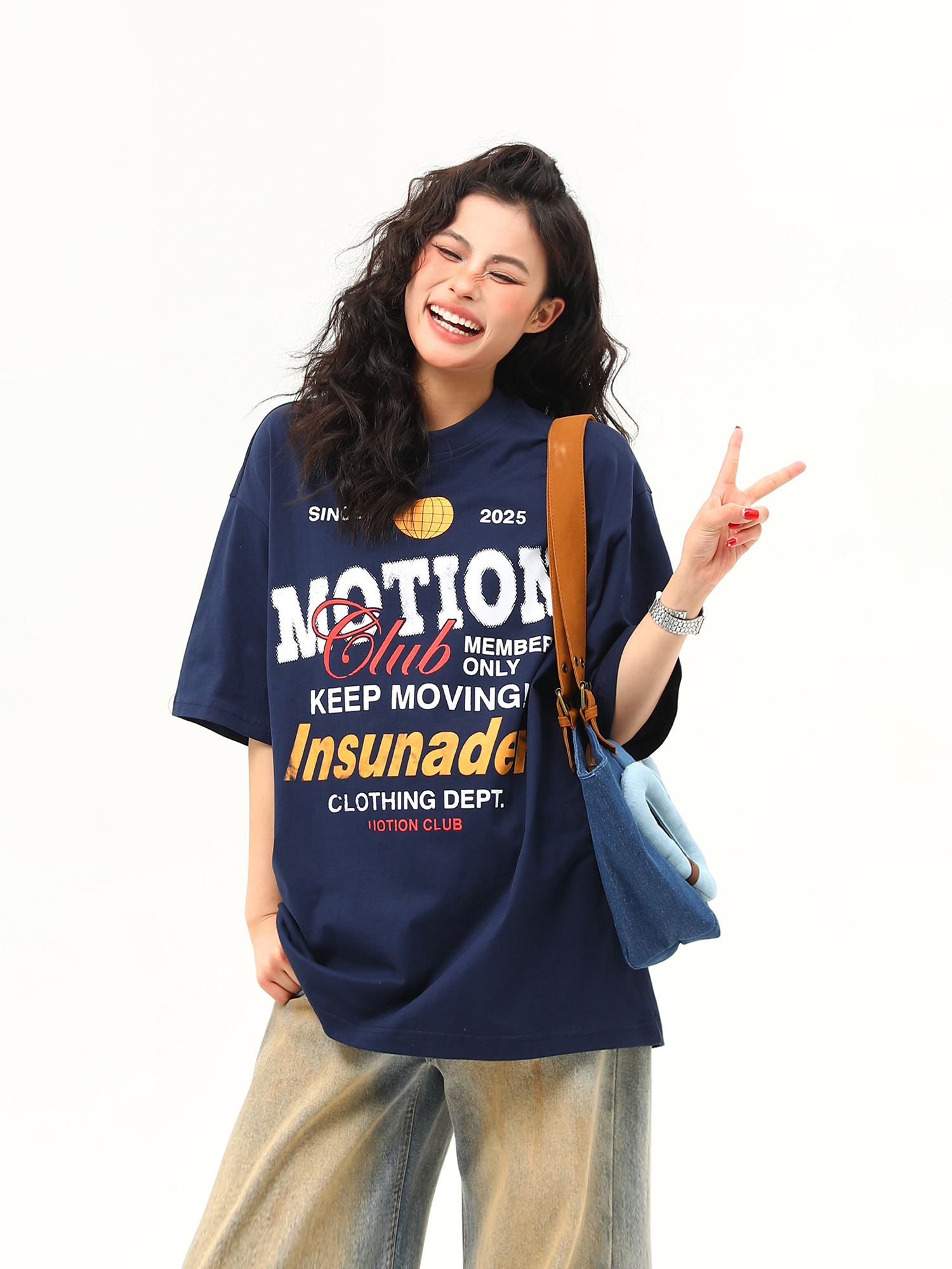 American Retro Sports Style Letter Print Short-Sleeve T-Shirt for Men and Women - Summer Versatile Couple Top American Retro Sports Style Letter Print Short-Sleeve T-Shirt for Men and Women - Summer Versatile Couple Top