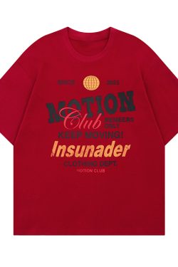 American Retro Sports Style Letter Print Short-Sleeve T-Shirt for Men and Women - Summer Versatile Couple Top