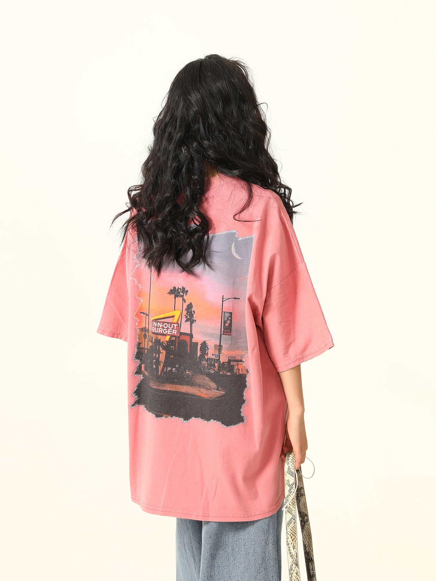 American Retro Street Scenery Printed Short-Sleeve T-Shirt for Men and Women - Loose Versatile Summer Couple Top American Retro Street Scenery Printed Short-Sleeve T-Shirt for Men and Women - Loose Versatile Summer Couple Top