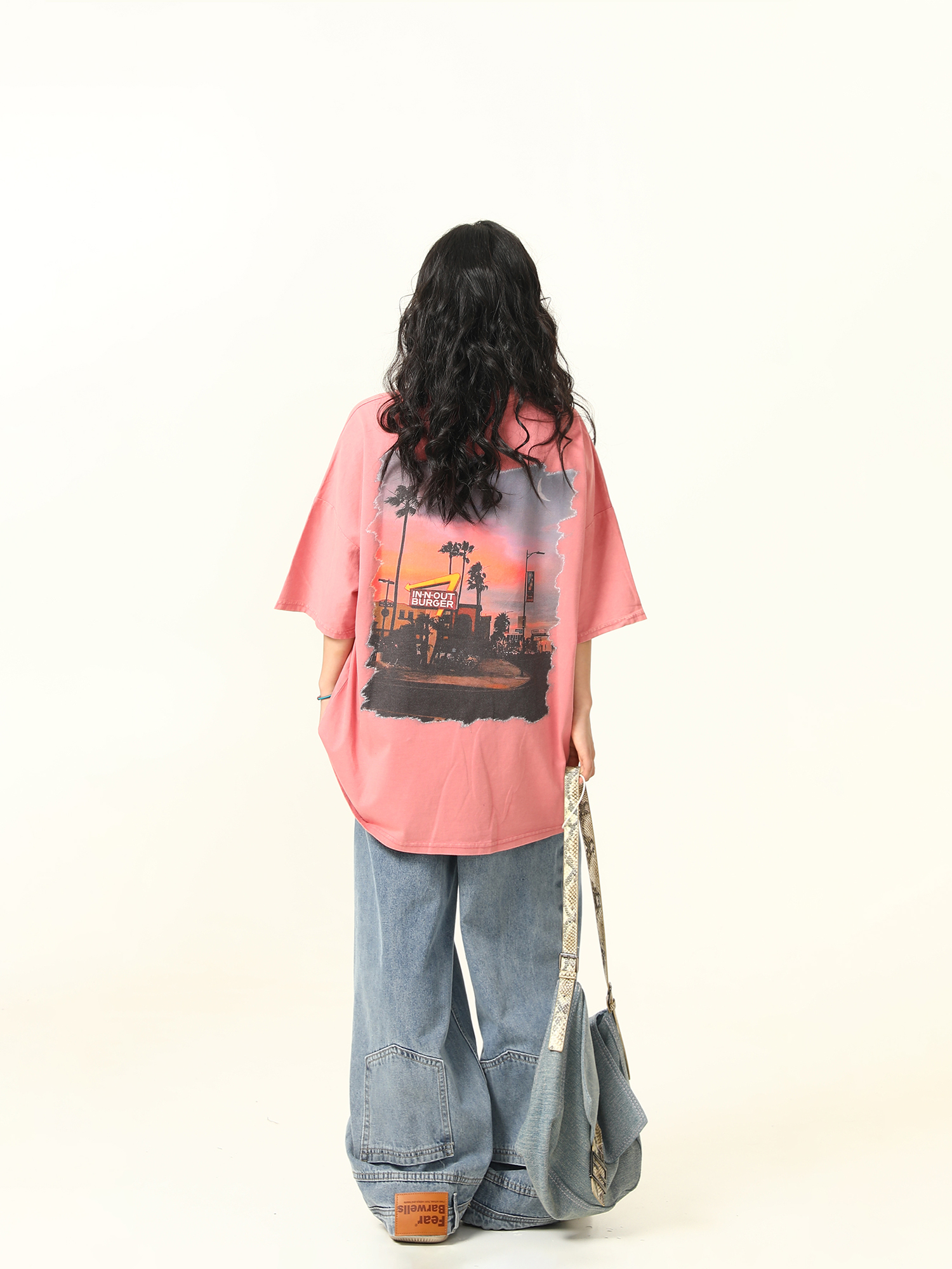 American Retro Street Scenery Printed Short-Sleeve T-Shirt for Men and Women - Loose Versatile Summer Couple Top American Retro Street Scenery Printed Short-Sleeve T-Shirt for Men and Women - Loose Versatile Summer Couple Top