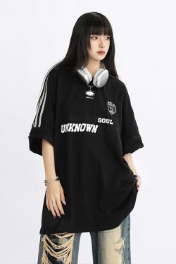 American Retro Striped Oversized Short-Sleeve T-Shirt for Women - Summer Trendy Couple Top, 90s Style, Casual Streetwear