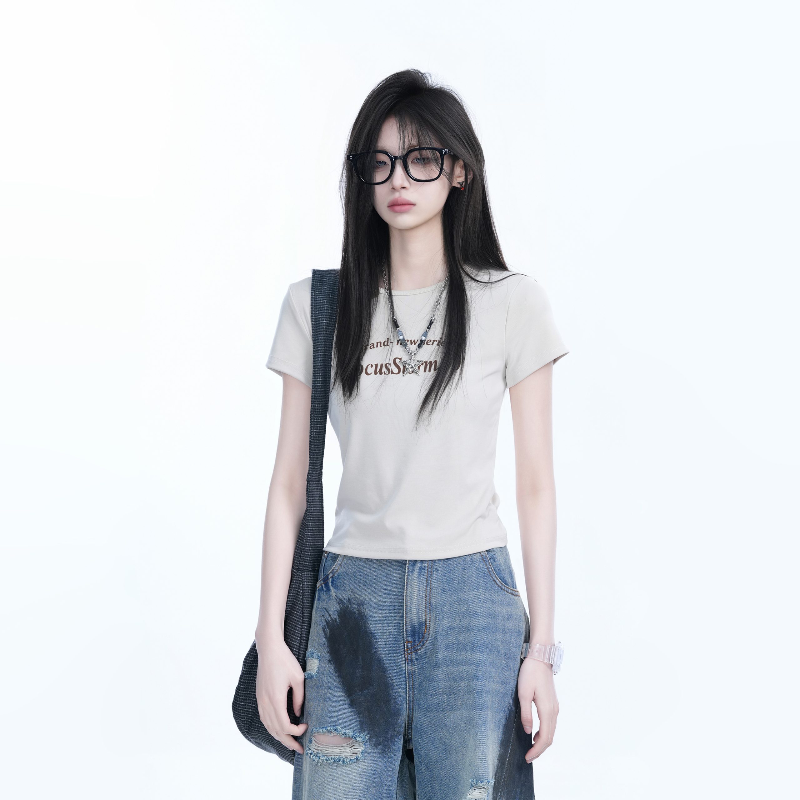 American Retro Summer Short Sleeve T-Shirt for Women - Flattering Slim Fit, Petite Style, "Sit and Eat Until the Mountains Are Empty" Print American Retro Summer Short Sleeve T-Shirt for Women - Flattering Slim Fit, Petite Style, "Sit and Eat Until the Mountains Are Empty" Print