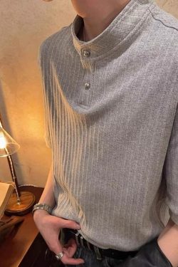 American Retro Textured Henley Short-Sleeve T-Shirt for Men and Women - Trendy Loose Fit Summer Top