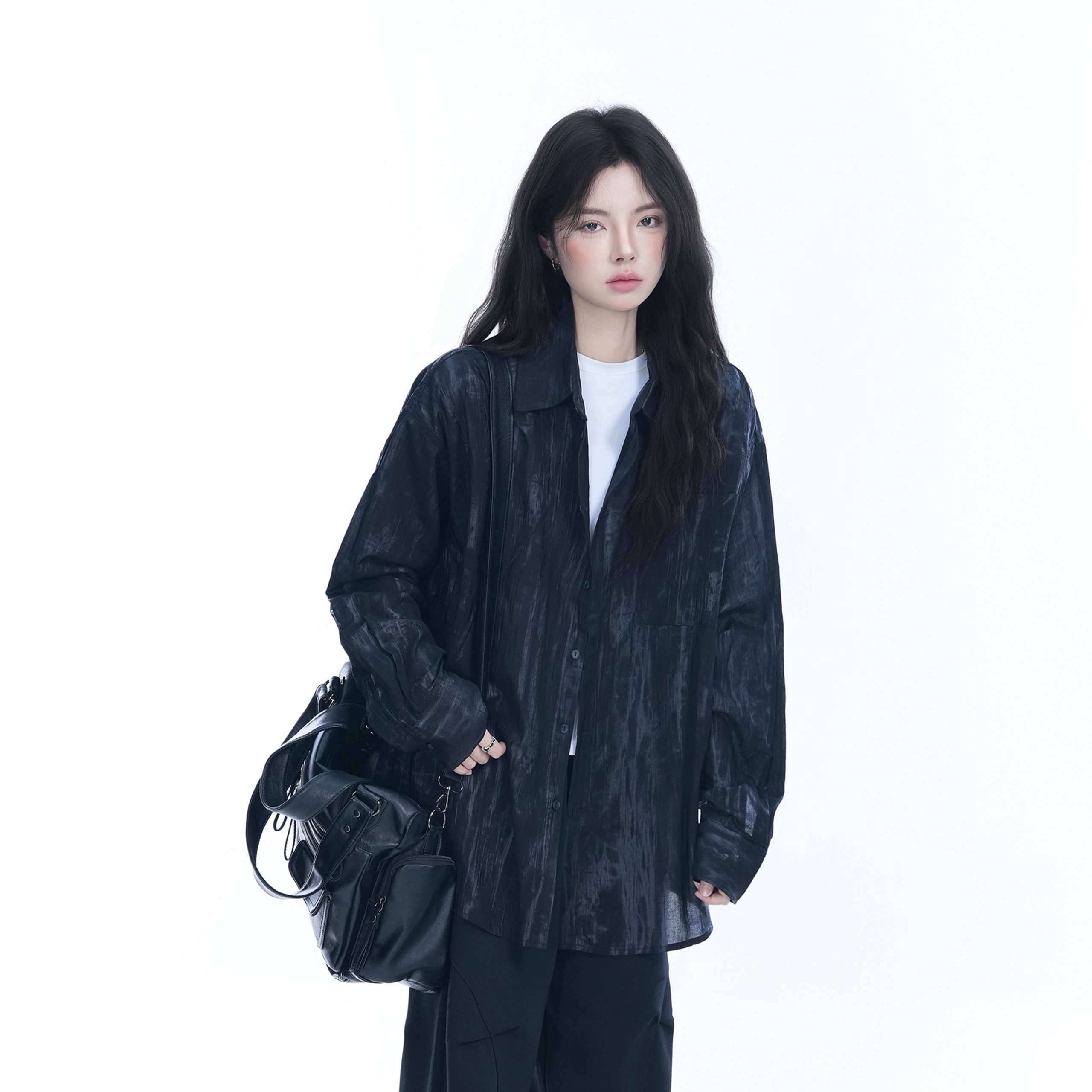 American Retro Tie-Dye Long Sleeve Shirt for Women - Summer Loose Lightweight Water Wave Pattern Sun Protection Top American Retro Tie-Dye Long Sleeve Shirt for Women - Summer Loose Lightweight Water Wave Pattern Sun Protection Top