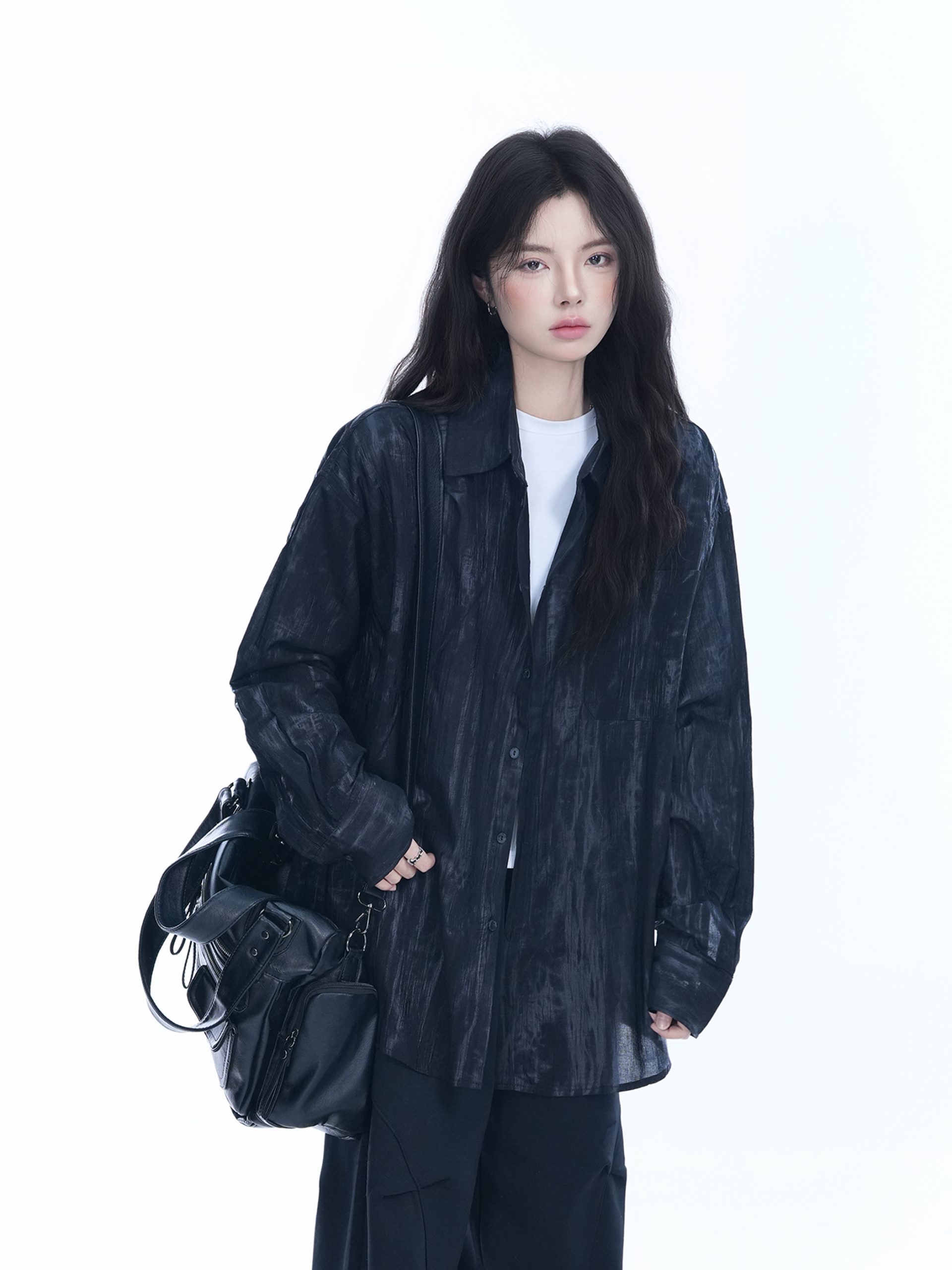 American Retro Tie-Dye Long Sleeve Shirt for Women - Summer Loose Lightweight Water Wave Pattern Sun Protection Top American Retro Tie-Dye Long Sleeve Shirt for Women - Summer Loose Lightweight Water Wave Pattern Sun Protection Top