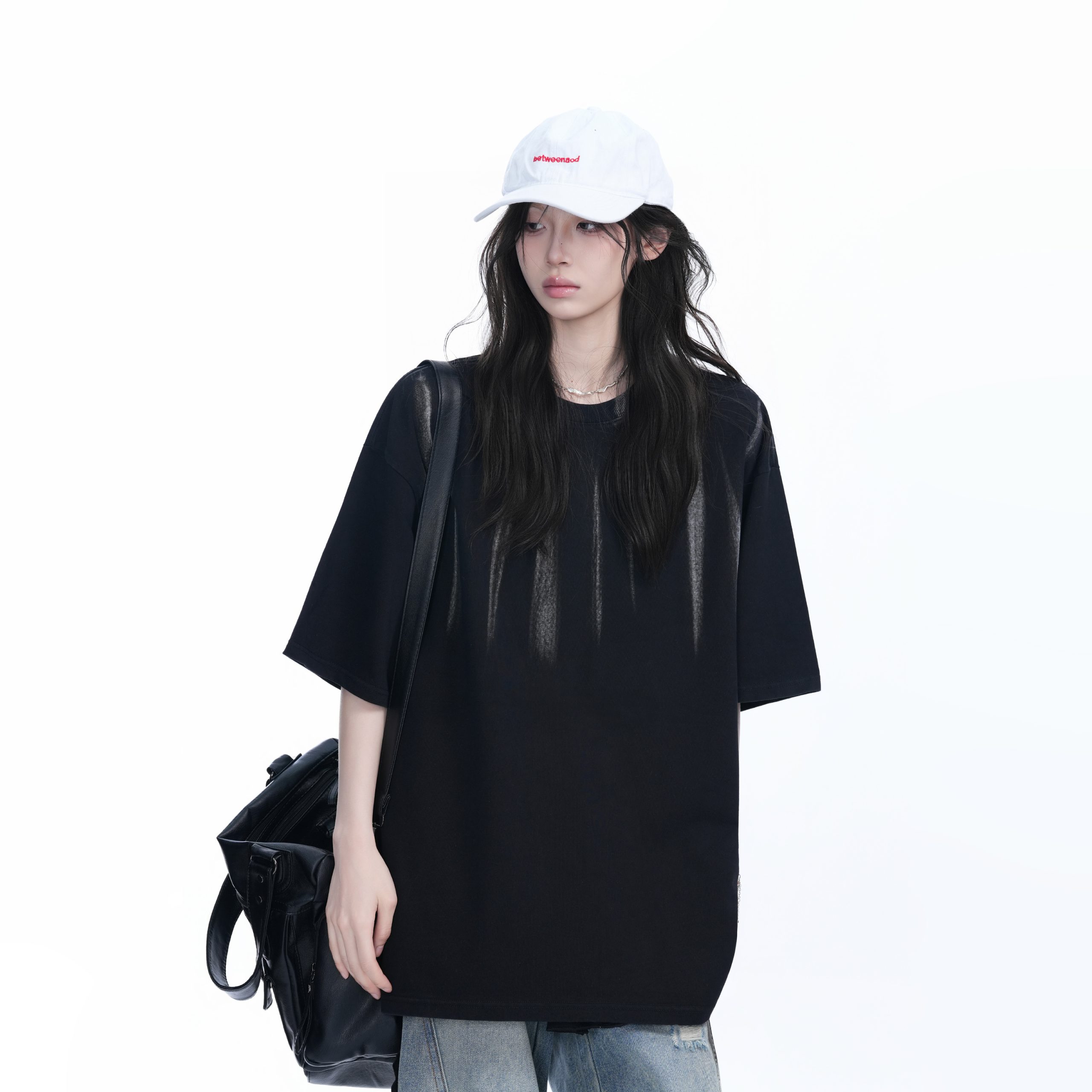 American Retro Tie-Dye Oversized Short Sleeve T-Shirt for Women - Trendy Round Neck Casual Top with Y2K Vibe American Retro Tie-Dye Oversized Short Sleeve T-Shirt for Women - Trendy Round Neck Casual Top with Y2K Vibe