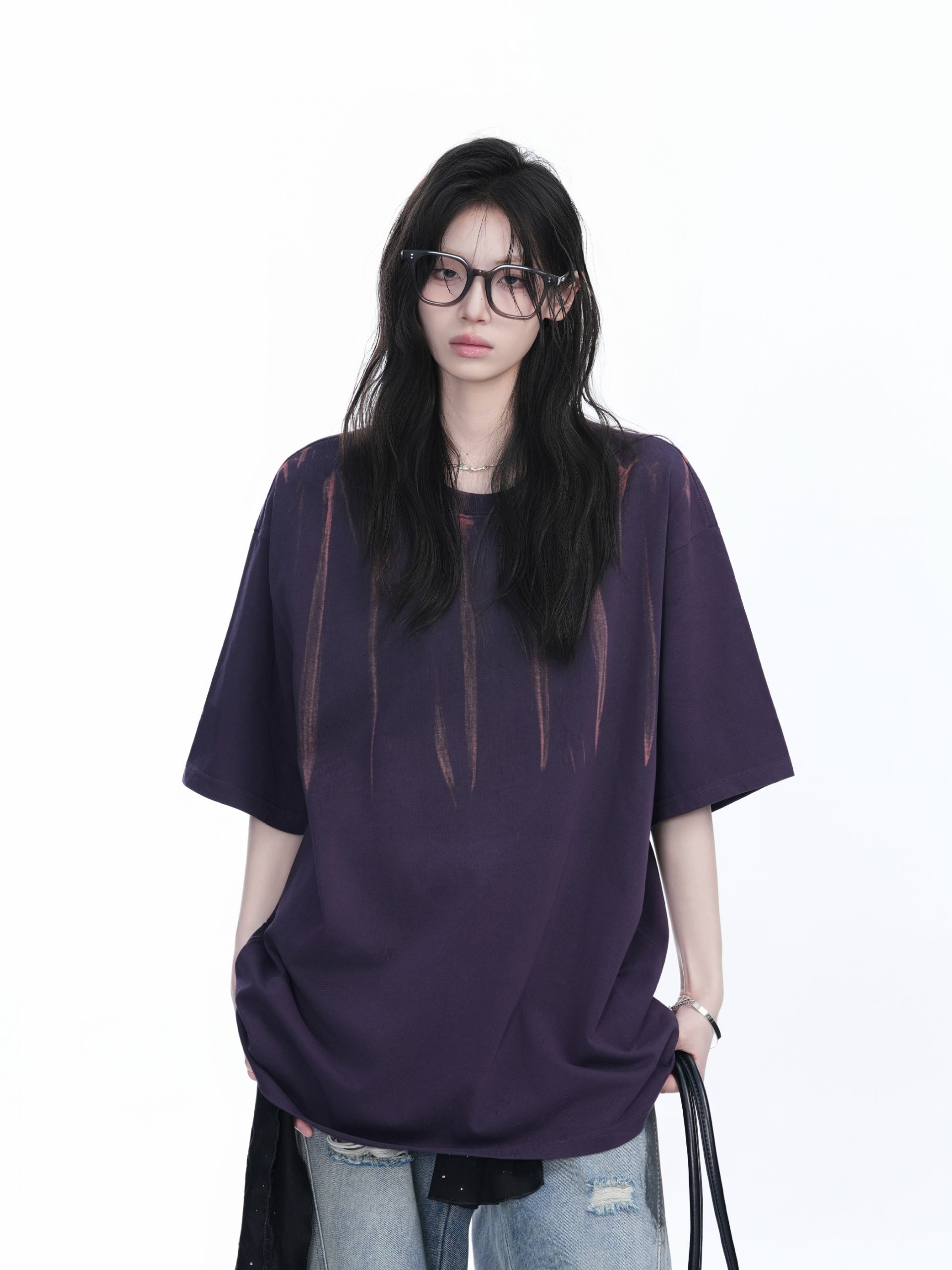 American Retro Tie-Dye Oversized Short Sleeve T-Shirt for Women - Trendy Round Neck Casual Top with Y2K Vibe American Retro Tie-Dye Oversized Short Sleeve T-Shirt for Women - Trendy Round Neck Casual Top with Y2K Vibe