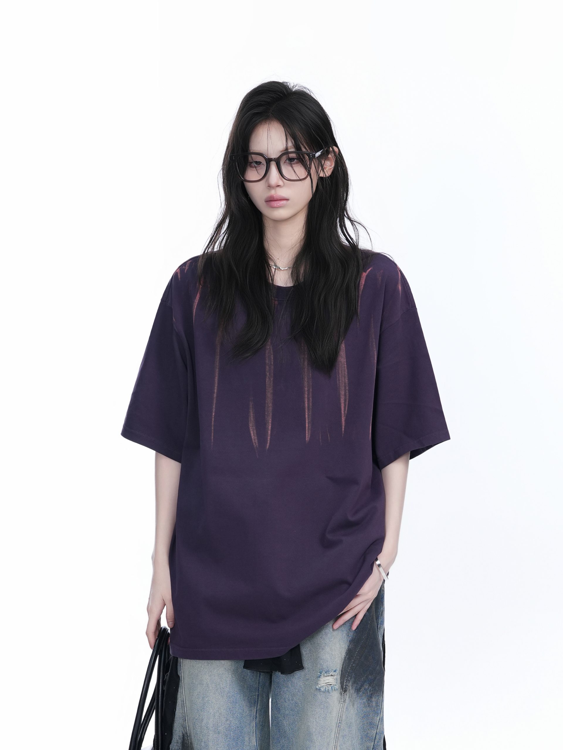 American Retro Tie-Dye Oversized Short Sleeve T-Shirt for Women - Trendy Round Neck Casual Top with Y2K Vibe American Retro Tie-Dye Oversized Short Sleeve T-Shirt for Women - Trendy Round Neck Casual Top with Y2K Vibe