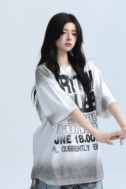 American Retro Tie-Dye Red Short Sleeve T-Shirt for Women - Heavy-Duty Loose Fit Summer Tee with Mountain Graphic Design