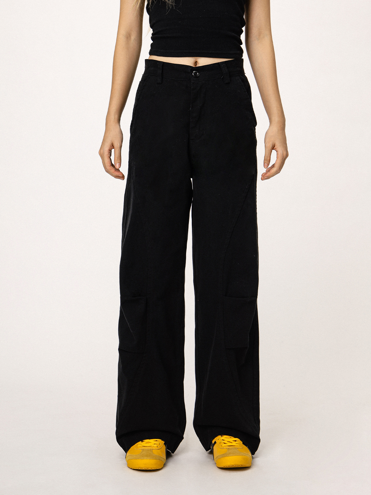 American-Style Black Straight-Leg Casual Pants for Women - Versatile Commuting Trousers - Cleanfit Long Pants American-Style Black Straight-Leg Casual Pants for Women - Versatile Commuting Trousers - Cleanfit Long Pants