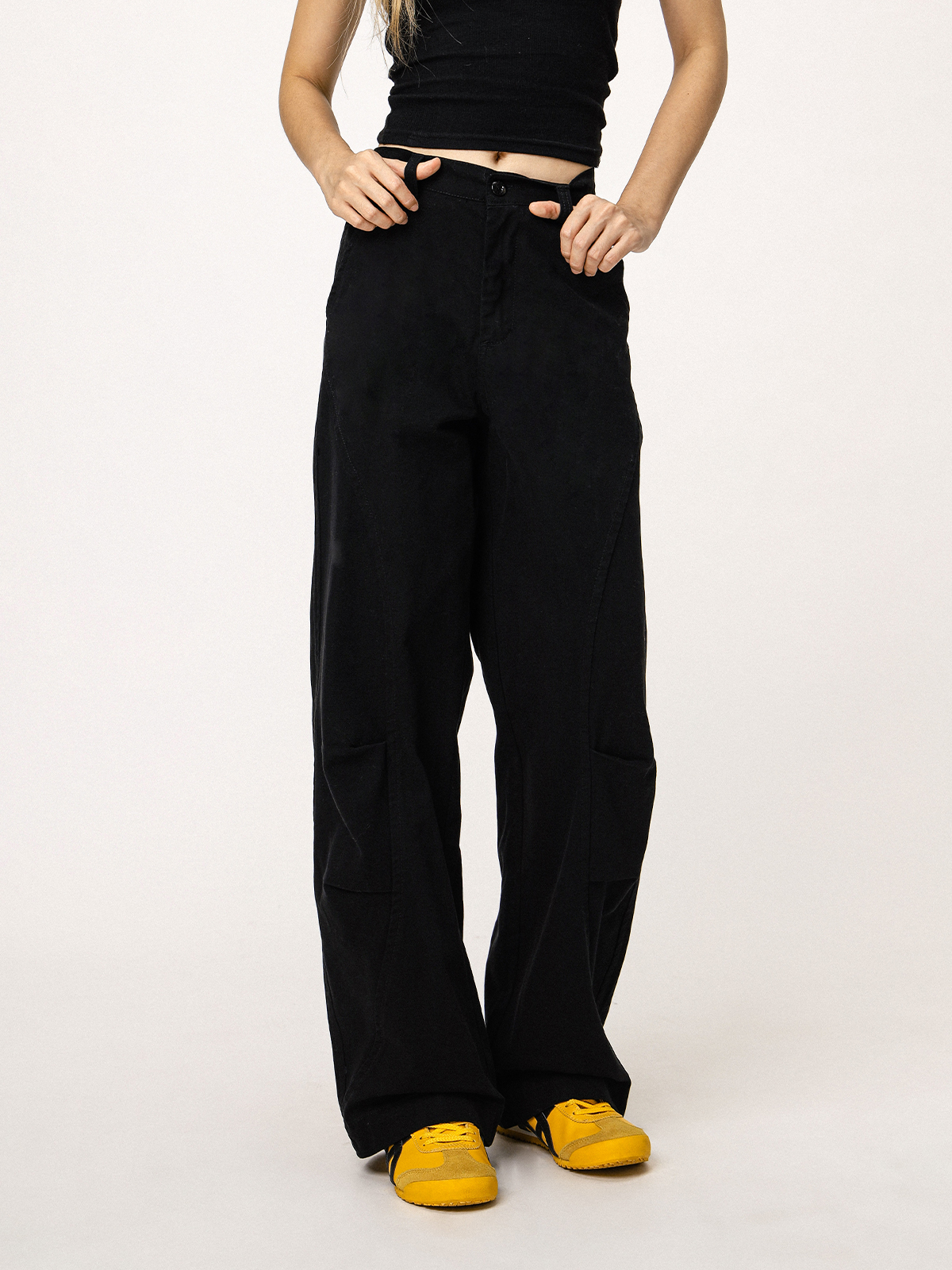 American-Style Black Straight-Leg Casual Pants for Women - Versatile Commuting Trousers - Cleanfit Long Pants American-Style Black Straight-Leg Casual Pants for Women - Versatile Commuting Trousers - Cleanfit Long Pants