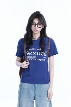 American Style Heavy-Duty Washed Gradient Short Sleeve T-Shirt for Women - Oversized Loose Fit Tee