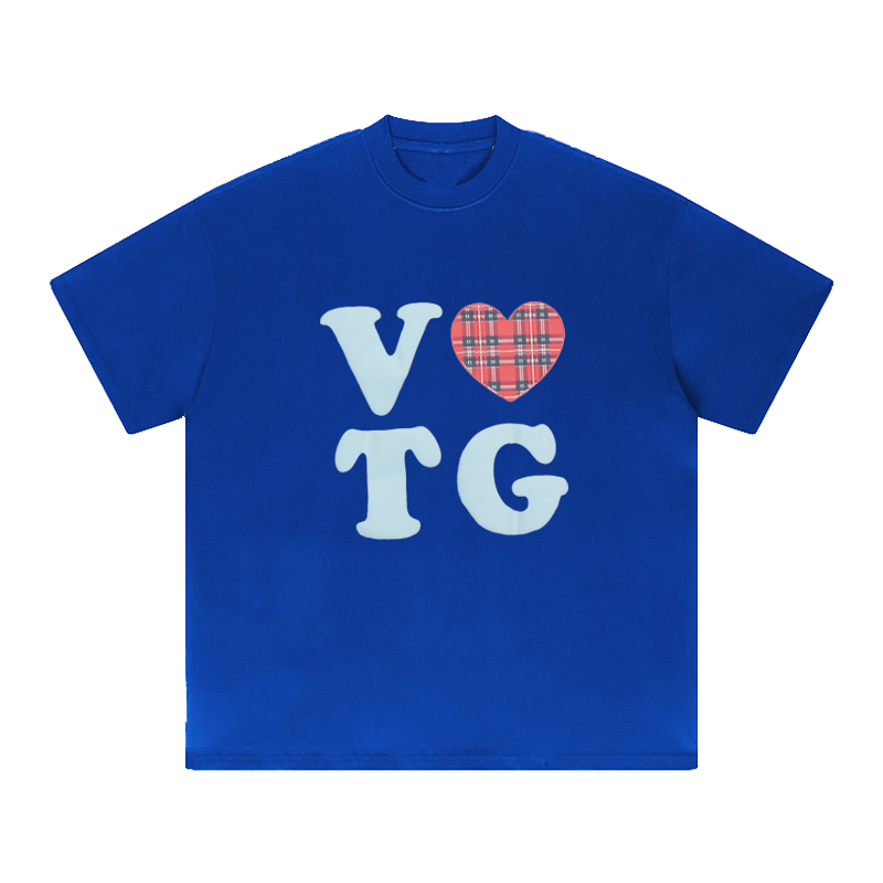 American Style Oversized Short Sleeve Women's Summer Heart Letter Print Loose Round Neck T-Shirt | High Street Fashion American Style Oversized Short Sleeve Women's Summer Heart Letter Print Loose Round Neck T-Shirt | High Street Fashion