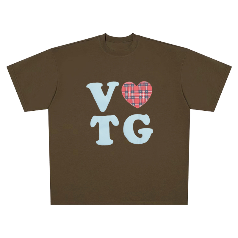 American Style Oversized Short Sleeve Women's Summer Heart Letter Print Loose Round Neck T-Shirt | High Street Fashion American Style Oversized Short Sleeve Women's Summer Heart Letter Print Loose Round Neck T-Shirt | High Street Fashion