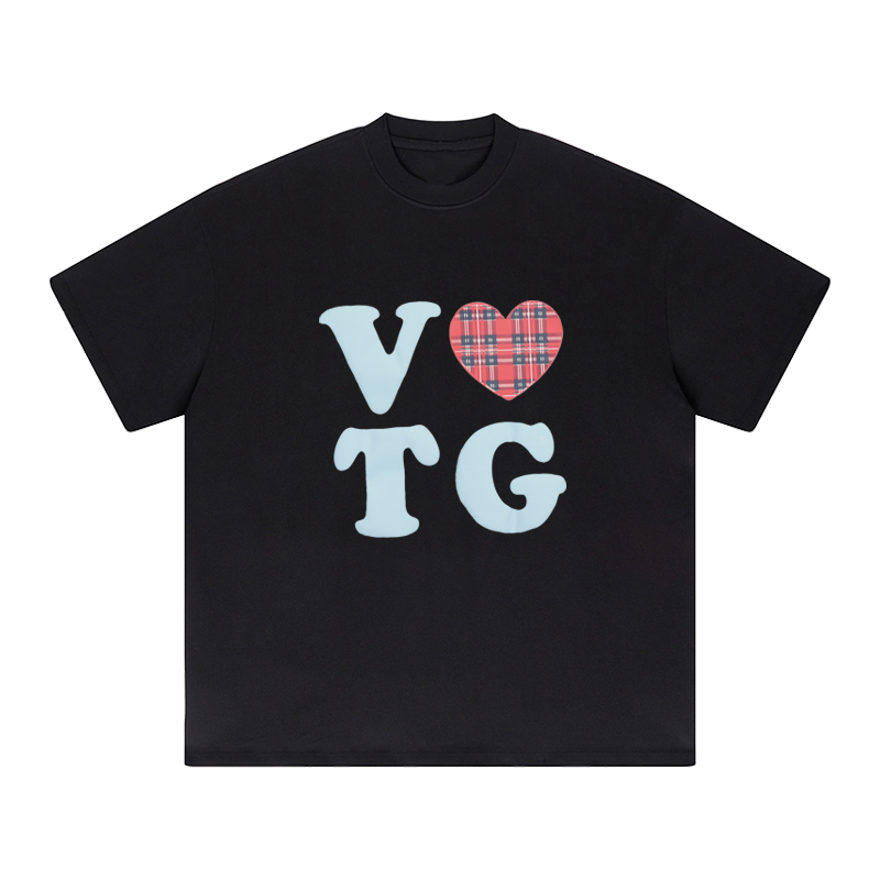 American Style Oversized Short Sleeve Women's Summer Heart Letter Print Loose Round Neck T-Shirt | High Street Fashion American Style Oversized Short Sleeve Women's Summer Heart Letter Print Loose Round Neck T-Shirt | High Street Fashion