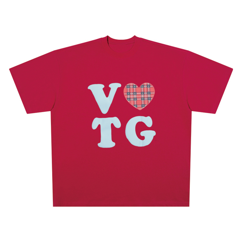 American Style Oversized Short Sleeve Women's Summer Heart Letter Print Loose Round Neck T-Shirt | High Street Fashion American Style Oversized Short Sleeve Women's Summer Heart Letter Print Loose Round Neck T-Shirt | High Street Fashion