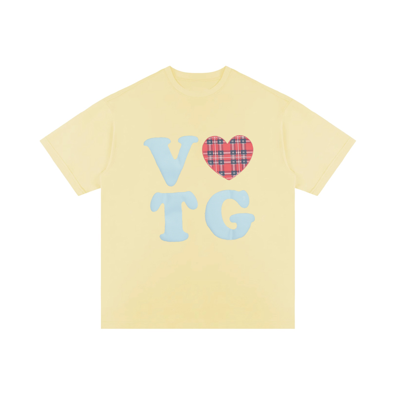 American Style Oversized Short Sleeve Women's Summer Heart Letter Print Loose Round Neck T-Shirt | High Street Fashion American Style Oversized Short Sleeve Women's Summer Heart Letter Print Loose Round Neck T-Shirt | High Street Fashion