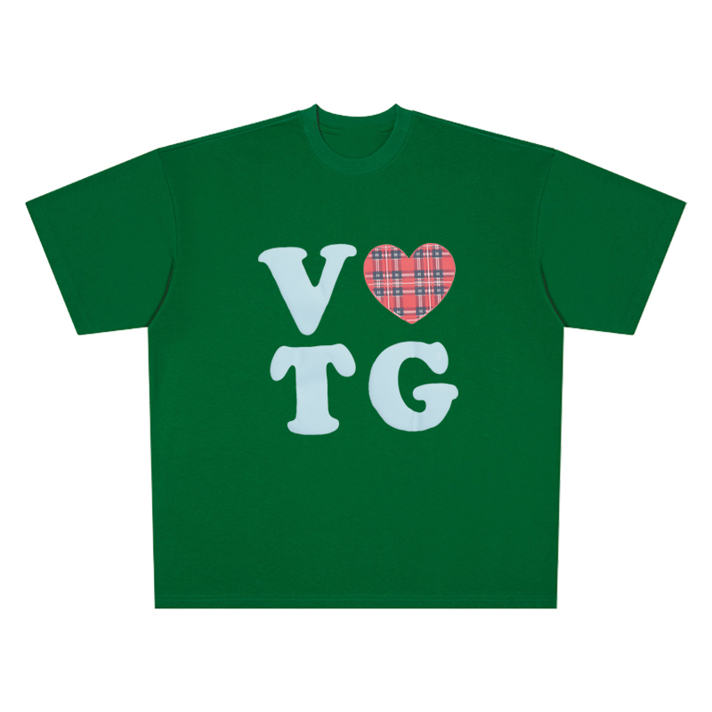 American Style Oversized Short Sleeve Women's Summer Heart Letter Print Loose Round Neck T-Shirt | High Street Fashion American Style Oversized Short Sleeve Women's Summer Heart Letter Print Loose Round Neck T-Shirt | High Street Fashion