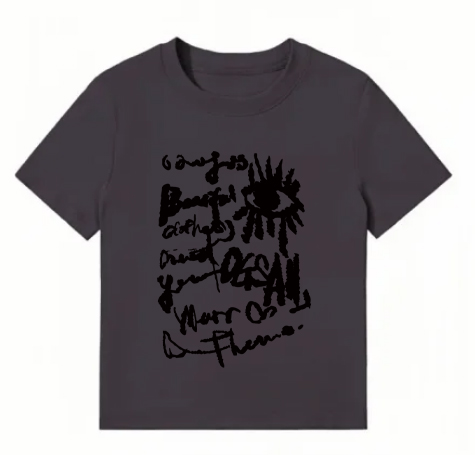 American Style Slim-Fit Short T-Shirt for Women - Summer Graffiti Print, Stretchy, Flattering Shoulder Top American Style Slim-Fit Short T-Shirt for Women - Summer Graffiti Print, Stretchy, Flattering Shoulder Top