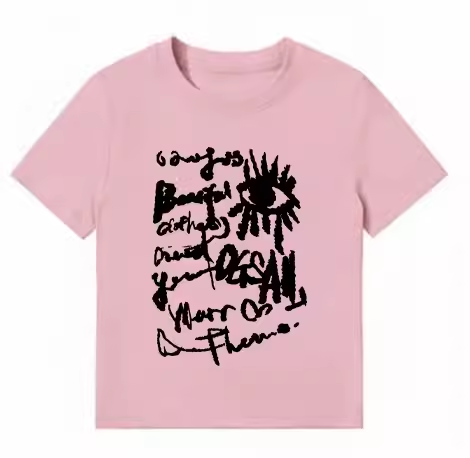 American Style Slim-Fit Short T-Shirt for Women - Summer Graffiti Print, Stretchy, Flattering Shoulder Top American Style Slim-Fit Short T-Shirt for Women - Summer Graffiti Print, Stretchy, Flattering Shoulder Top