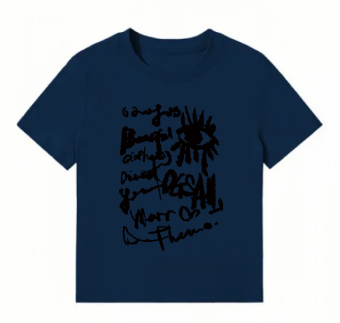 American Style Slim-Fit Short T-Shirt for Women - Summer Graffiti Print, Stretchy, Flattering Shoulder Top American Style Slim-Fit Short T-Shirt for Women - Summer Graffiti Print, Stretchy, Flattering Shoulder Top