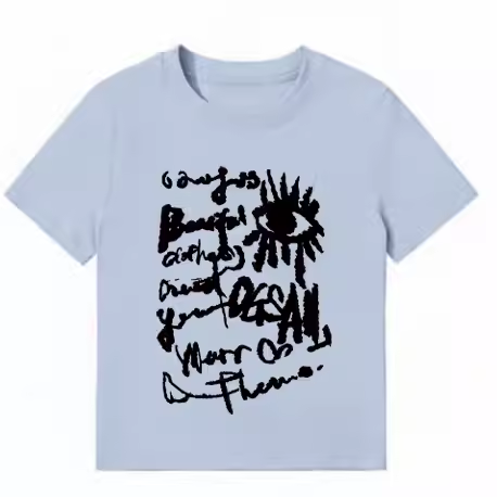 American Style Slim-Fit Short T-Shirt for Women - Summer Graffiti Print, Stretchy, Flattering Shoulder Top American Style Slim-Fit Short T-Shirt for Women - Summer Graffiti Print, Stretchy, Flattering Shoulder Top