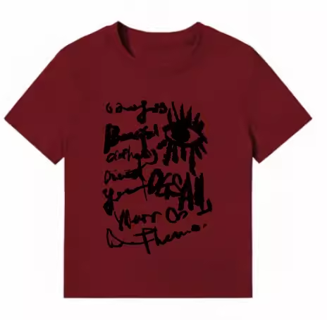 American Style Slim-Fit Short T-Shirt for Women - Summer Graffiti Print, Stretchy, Flattering Shoulder Top American Style Slim-Fit Short T-Shirt for Women - Summer Graffiti Print, Stretchy, Flattering Shoulder Top