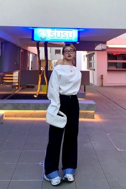 American Vintage Dark Blue Wide-Leg Jeans for Women - Loose Slim Straight Fit - 2025 Spring Fashion