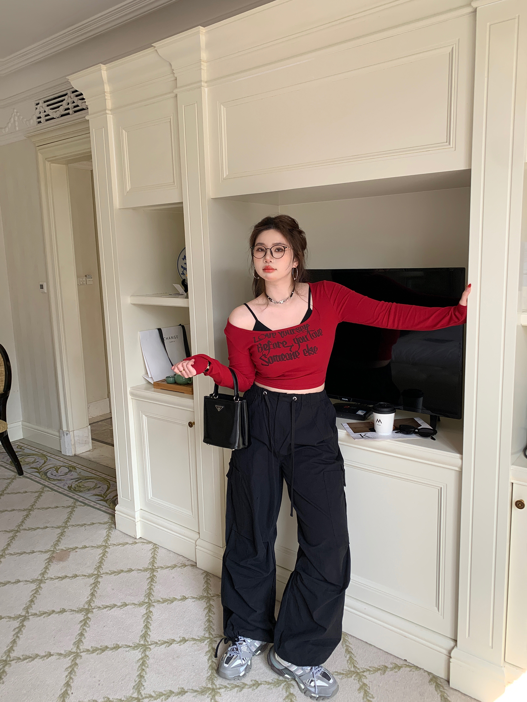 American Vintage Printed Short Sleeve T-Shirt - Slightly Chubby Cool Sniper Layered Top for 90s Y2K Style American Vintage Printed Short Sleeve T-Shirt - Slightly Chubby Cool Sniper Layered Top for 90s Y2K Style