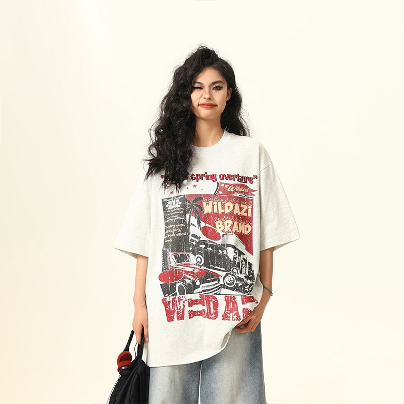 American Vintage Short Sleeve T-Shirt for Men and Women, Trendy Niche Print, 2025 Summer Style, Casual 90s Inspired Tee American Vintage Short Sleeve T-Shirt for Men and Women, Trendy Niche Print, 2025 Summer Style, Casual 90s Inspired Tee