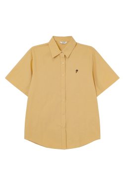 Angel Embroidery Short Sleeve Shirt for Women - Loose Slim Fit Summer Tee in Small Size, Trendy 2025 Style