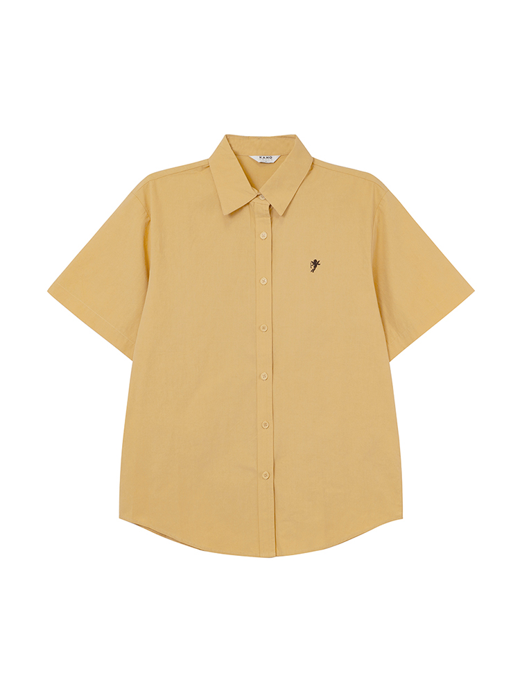 Angel Embroidery Short Sleeve Shirt for Women - Loose Slim Fit Summer Tee in Small Size, Trendy 2025 Style Angel Embroidery Short Sleeve Shirt for Women - Loose Slim Fit Summer Tee in Small Size, Trendy 2025 Style