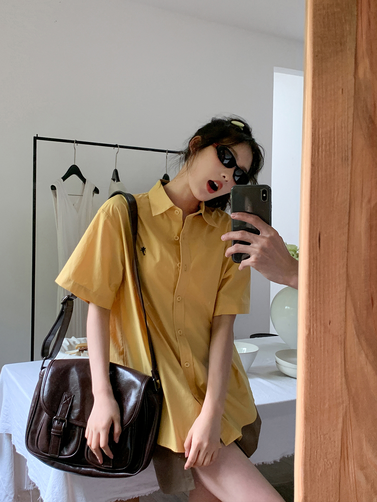 Angel Embroidery Short Sleeve Shirt for Women - Loose Slim Fit Summer Tee in Small Size, Trendy 2025 Style Angel Embroidery Short Sleeve Shirt for Women - Loose Slim Fit Summer Tee in Small Size, Trendy 2025 Style