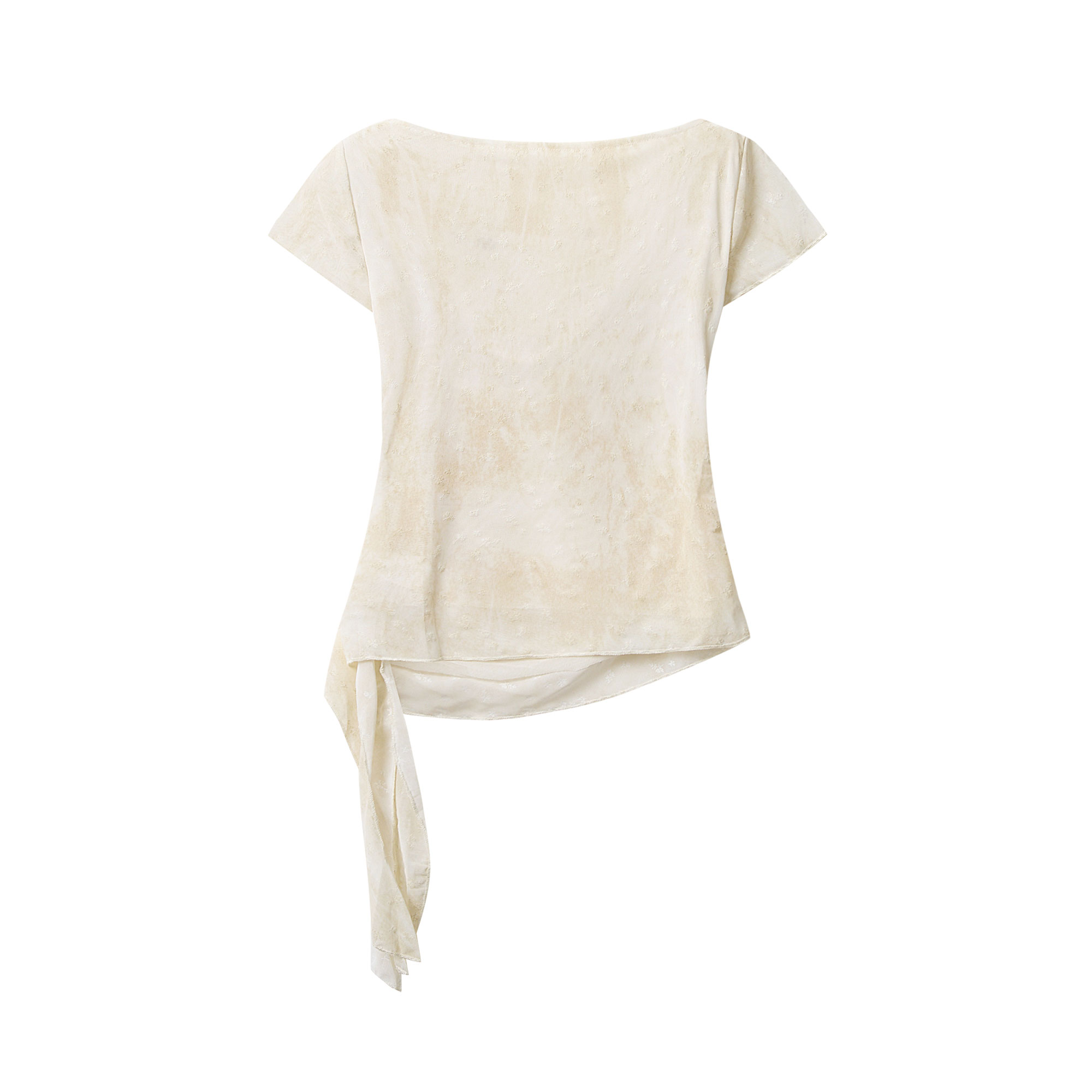 Apricot Gradient Off-Shoulder Top for Women with Flowing Ribbons, Slim Fit Short Sleeves - Summer Fashion Essential Apricot Gradient Off-Shoulder Top for Women with Flowing Ribbons, Slim Fit Short Sleeves - Summer Fashion Essential