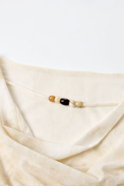 Apricot Gradient Off-Shoulder Top for Women with Flowing Ribbons, Slim Fit Short Sleeves - Summer Fashion Essential