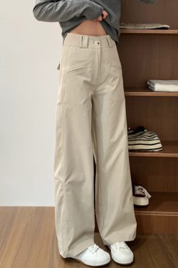 Apricot Straight-Leg Casual Pants for Women, Plus Size Flattering Wide-Leg Work Trousers, 2025 Fashion Trend