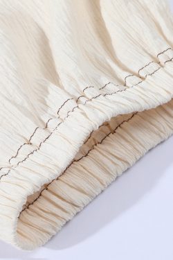 Apricot V-Neck Dress with Waist-Cinching Design, French Style Long Skirt for Beach Vacation, Slimming Effect, Summer Fashion