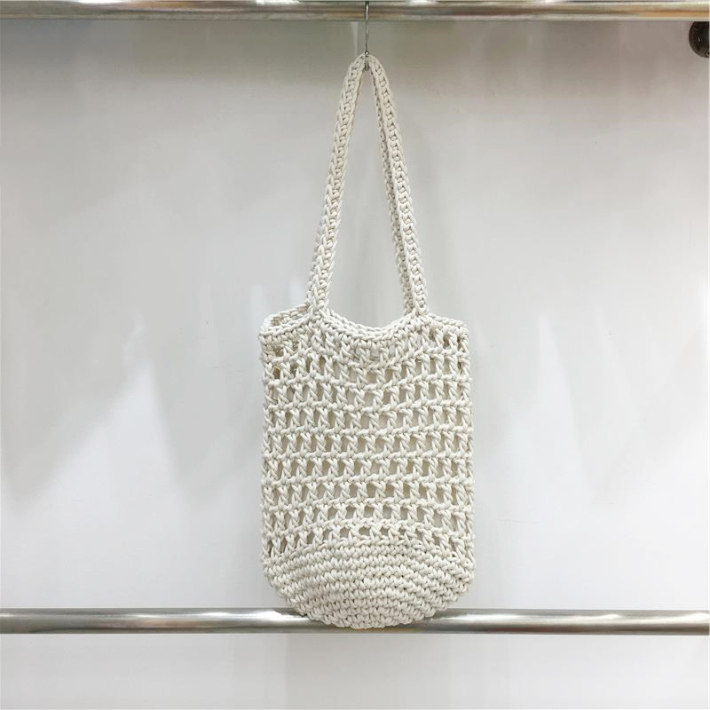 Artistic Forest Style Woven Bucket Tote Bag – Hollow Fishing Net Design, Korean Wind Ins Shoulder Bag for Vacation Artistic Forest Style Woven Bucket Tote Bag – Hollow Fishing Net Design, Korean Wind Ins Shoulder Bag for Vacation