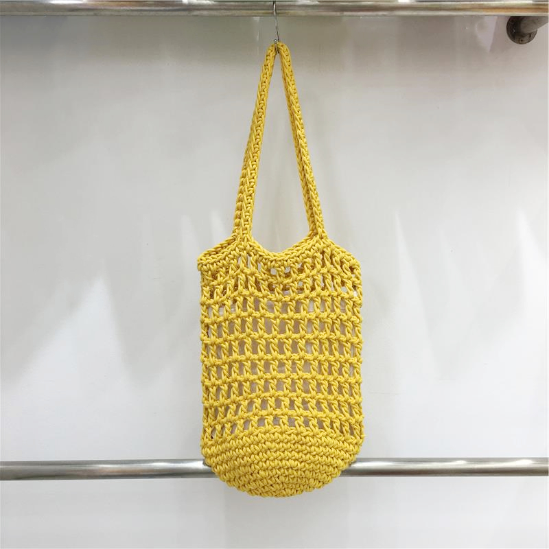 Artistic Forest Style Woven Bucket Tote Bag – Hollow Fishing Net Design, Korean Wind Ins Shoulder Bag for Vacation Artistic Forest Style Woven Bucket Tote Bag – Hollow Fishing Net Design, Korean Wind Ins Shoulder Bag for Vacation