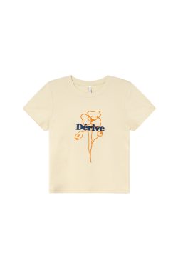 Artistic Towel Embroidery Printed Short Sleeve T-Shirt for Women - Summer Slim Fit Shoulder Top, Casual Chic Style