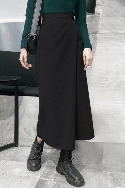 Asymmetrical Irregular Half Skirt with Back Slit - High-Waisted Slimming Button Wrap Midi Skirt for Women - Spring/Summer Fashion 2025