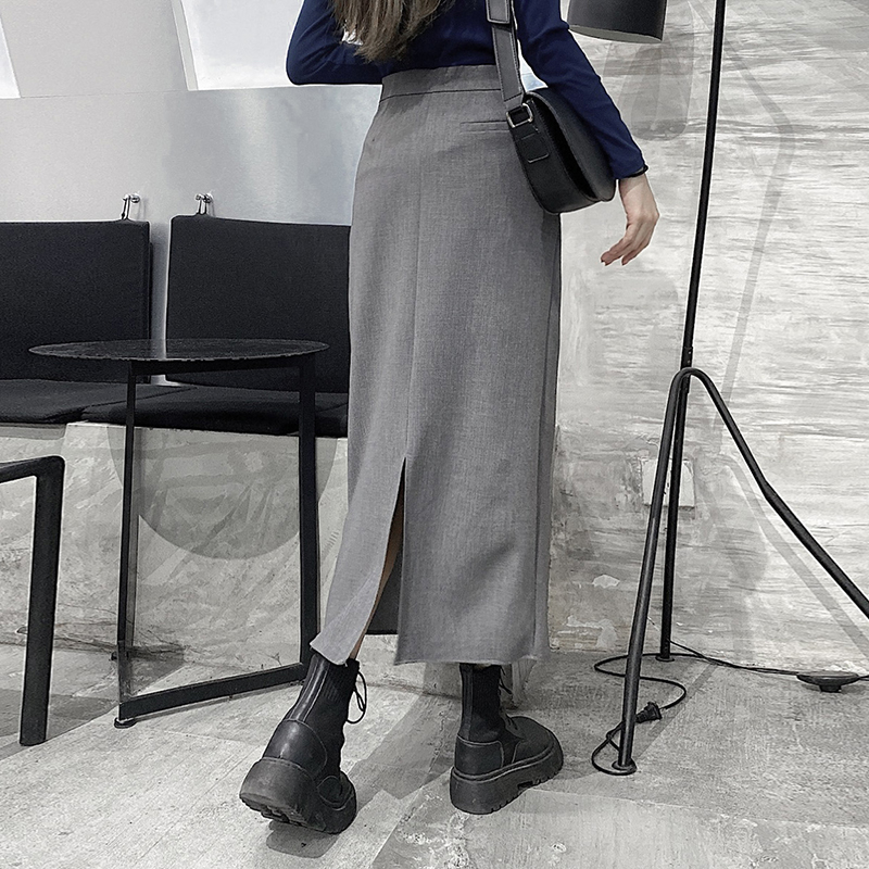 Asymmetrical Irregular Half Skirt with Back Slit - High-Waisted Slimming Button Wrap Midi Skirt for Women - Spring/Summer Fashion 2025 Asymmetrical Irregular Half Skirt with Back Slit - High-Waisted Slimming Button Wrap Midi Skirt for Women - Spring/Summer Fashion 2025